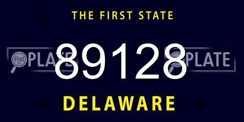 89128 Delaware License Plate