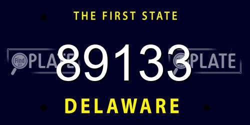 89133 Delaware License Plate