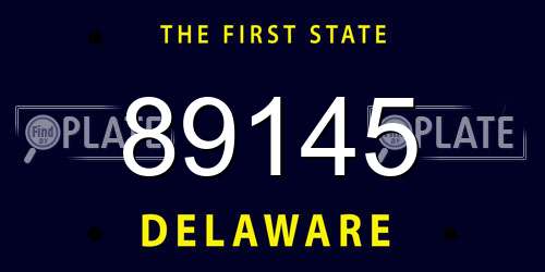 89145 Delaware License Plate