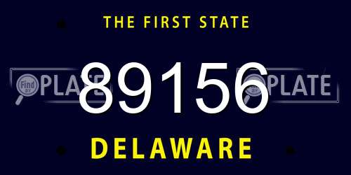 89156 Delaware License Plate
