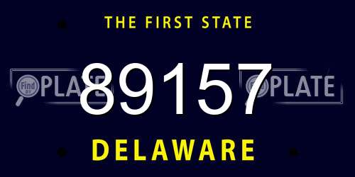89157 Delaware License Plate