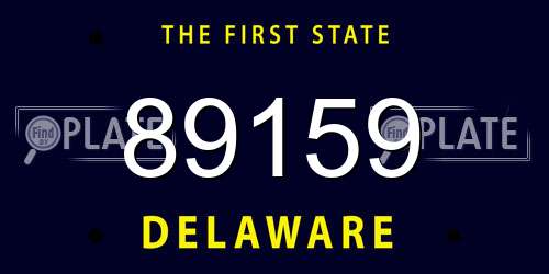 89159 Delaware License Plate