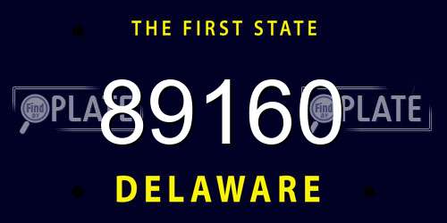 89160 Delaware License Plate