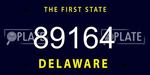89164 Delaware License Plate