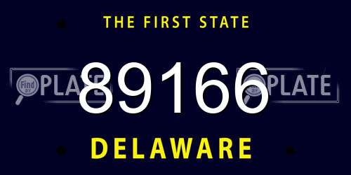 89166 Delaware License Plate