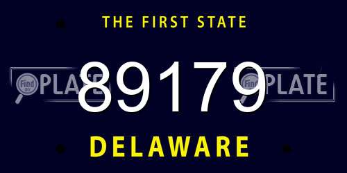 89179 Delaware License Plate