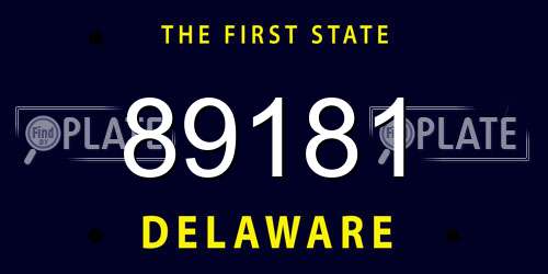 89181 Delaware License Plate