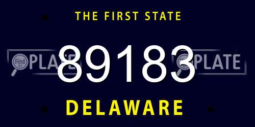 89183 Delaware License Plate