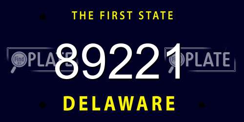 89221 Delaware License Plate