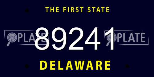 89241 Delaware License Plate
