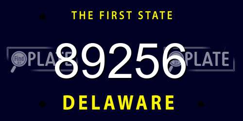 89256 Delaware License Plate