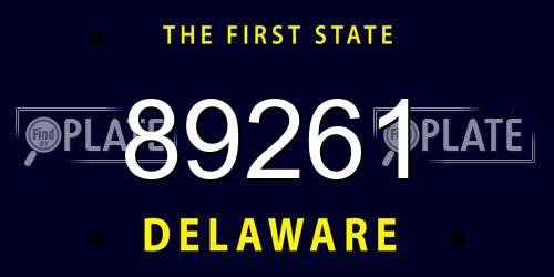 89261 Delaware License Plate