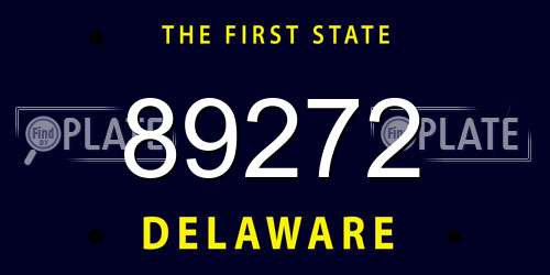 89272 Delaware License Plate