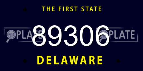 89306 Delaware License Plate