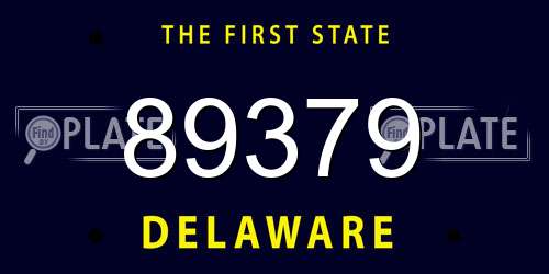 89379 Delaware License Plate
