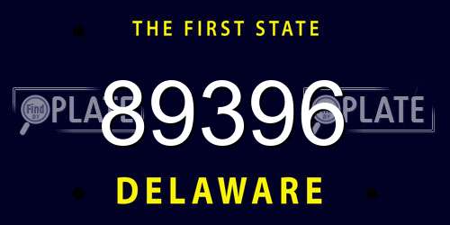 89396 Delaware License Plate