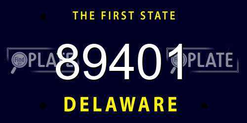 89401 Delaware License Plate