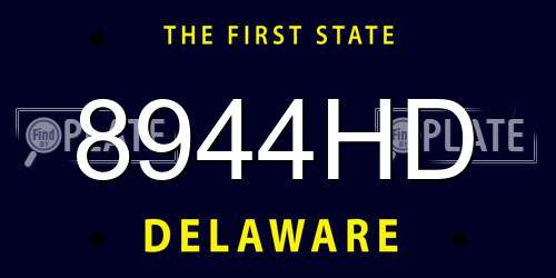 8944HD Delaware License Plate