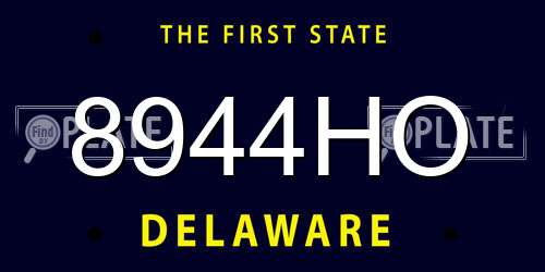 8944HO Delaware License Plate