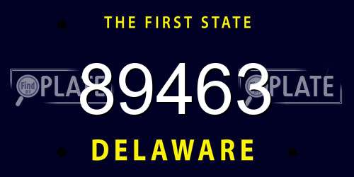 89463 Delaware License Plate