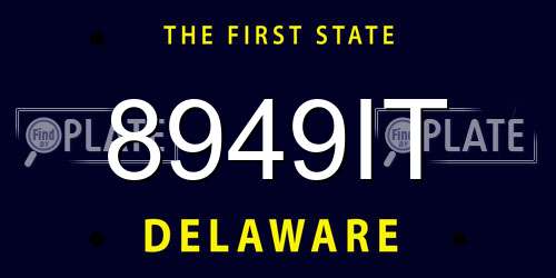 8949IT Delaware License Plate