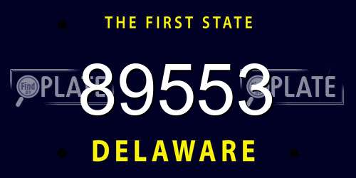 89553 Delaware License Plate