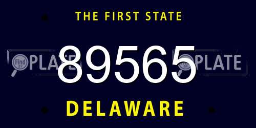 89565 Delaware License Plate