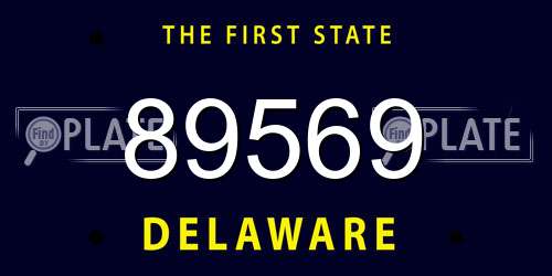 89569 Delaware License Plate