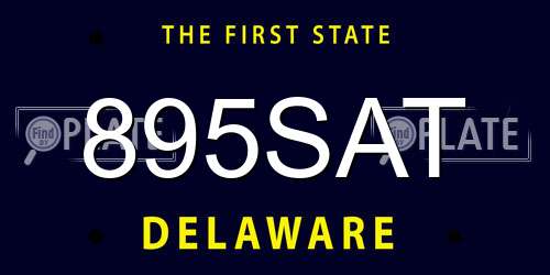 895SAT Delaware License Plate