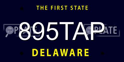 895TAP Delaware License Plate