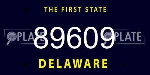 89609 Delaware License Plate