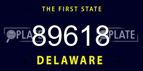 89618 Delaware License Plate