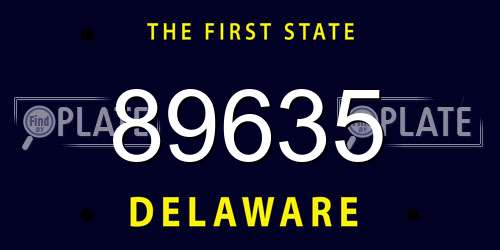 89635 Delaware License Plate