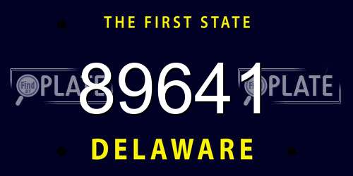89641 Delaware License Plate