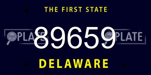 89659 Delaware License Plate