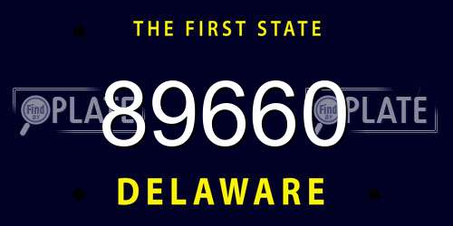 89660 Delaware License Plate