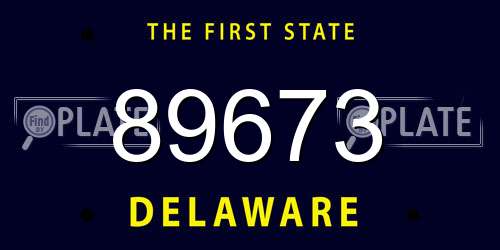 89673 Delaware License Plate