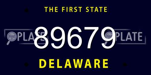 89679 Delaware License Plate