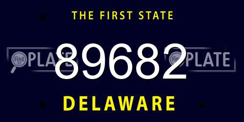 89682 Delaware License Plate