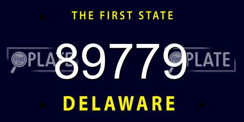 89779 Delaware License Plate