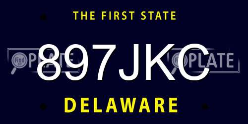 897JKC Delaware License Plate