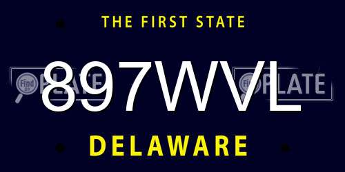 897WVL Delaware License Plate