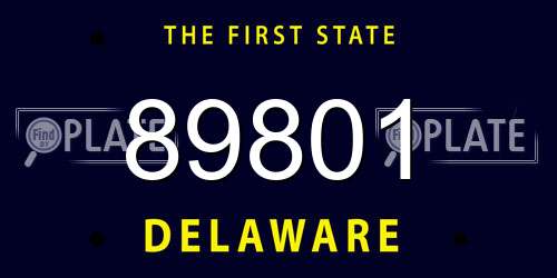 89801 Delaware License Plate