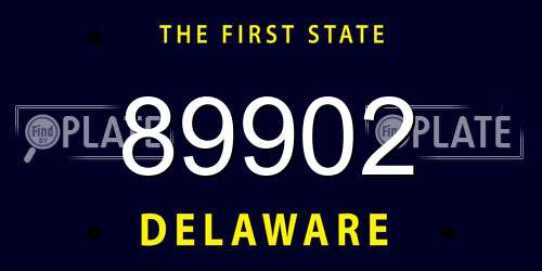 89902 Delaware License Plate