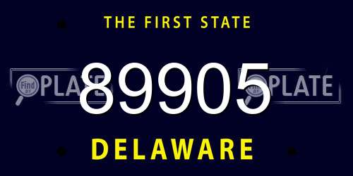 89905 Delaware License Plate