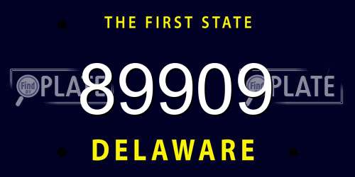 89909 Delaware License Plate