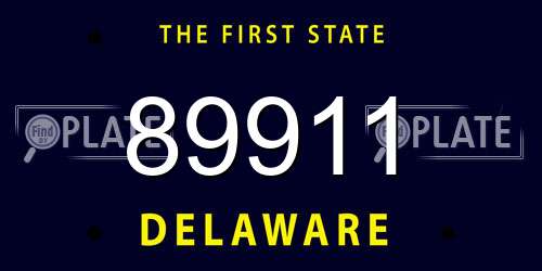 89911 Delaware License Plate