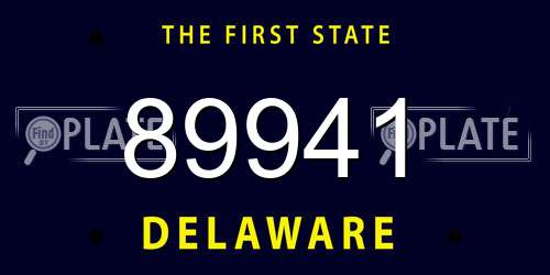 89941 Delaware License Plate