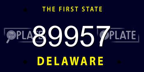 89957 Delaware License Plate