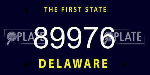 89976 Delaware License Plate